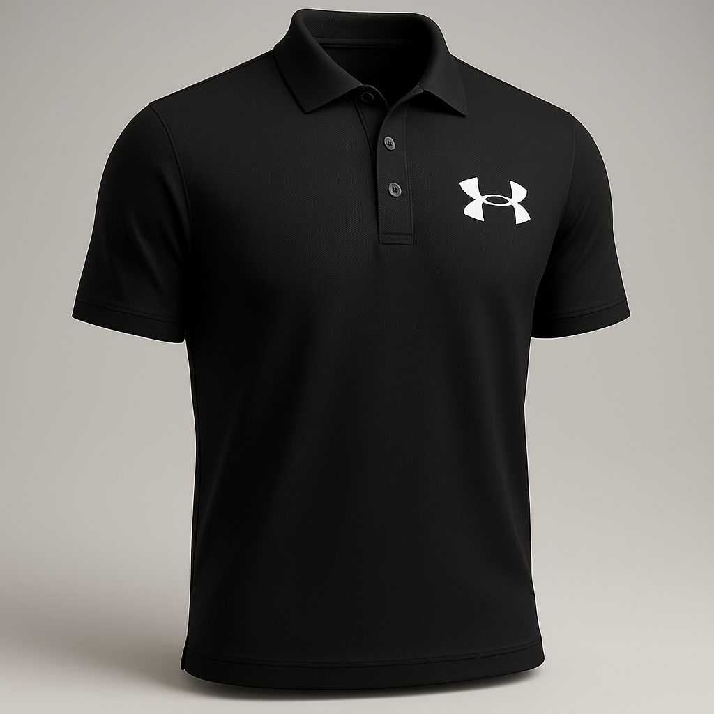 Sleek Black Polo Shirt – Under Armour | Modern Fit & All-Day Comfort