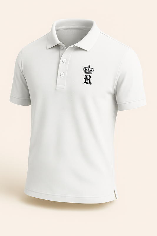 Royals White Polo Shirt – Clean, Classic & Unmatched in Style