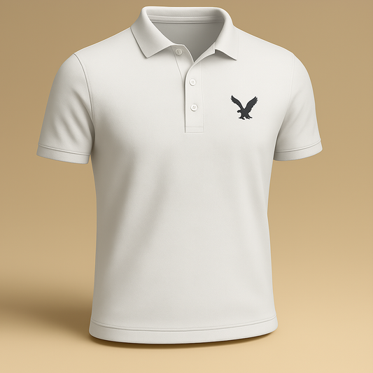 White Polo Shirt – American Eagle Logo | Clean, Classic & Comfortable