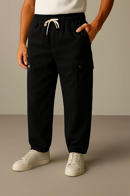 Premium Quality Black Cargo Trousers