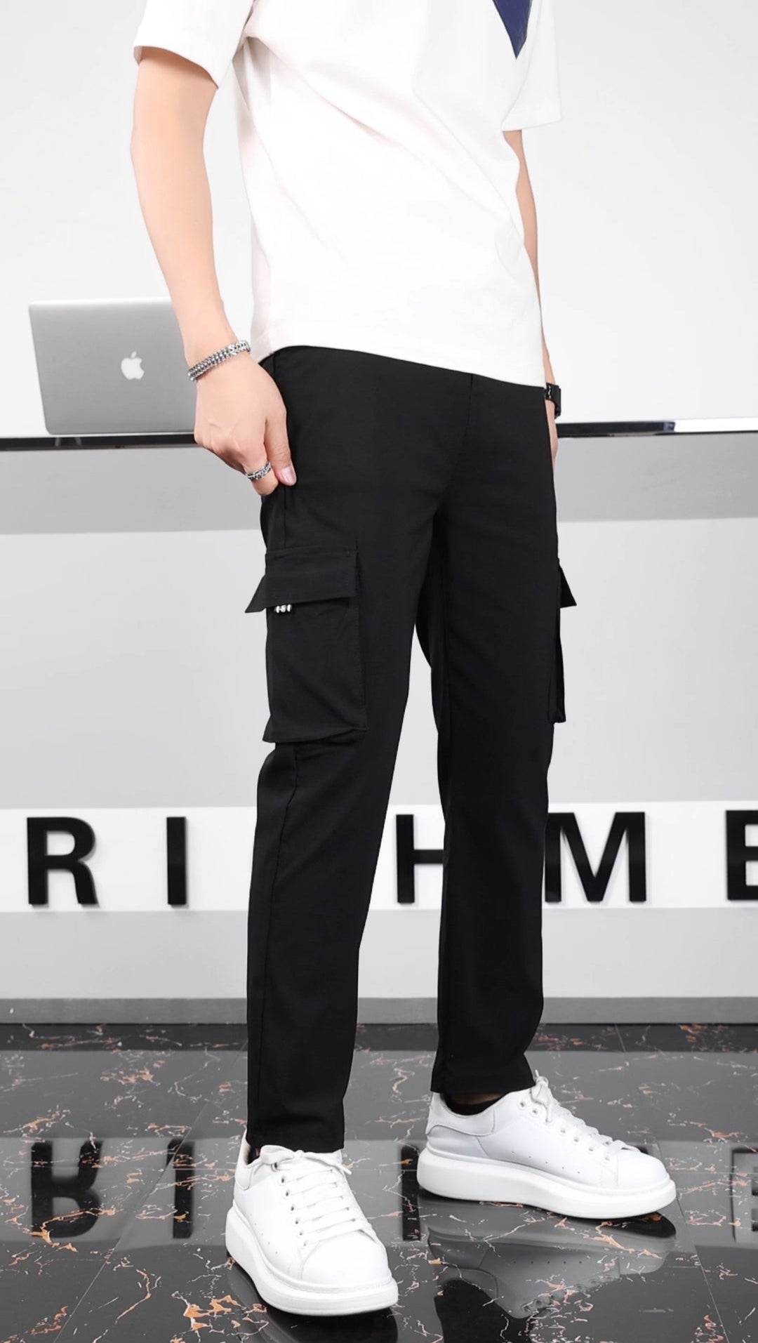 Premium Quality Black Cargo Trousers