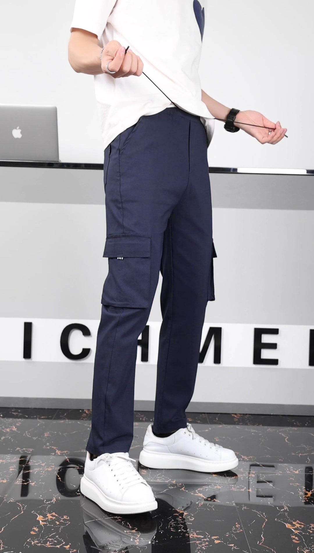 Premium Quality Navy Cargo Trousers