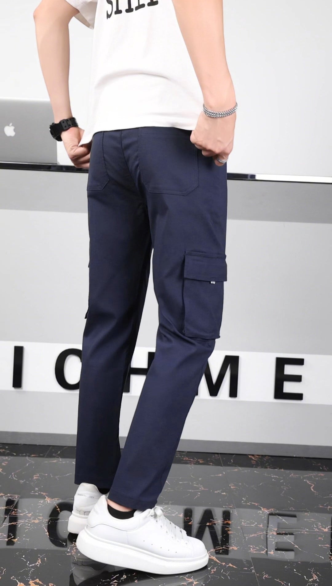 Premium Quality Navy Cargo Trousers