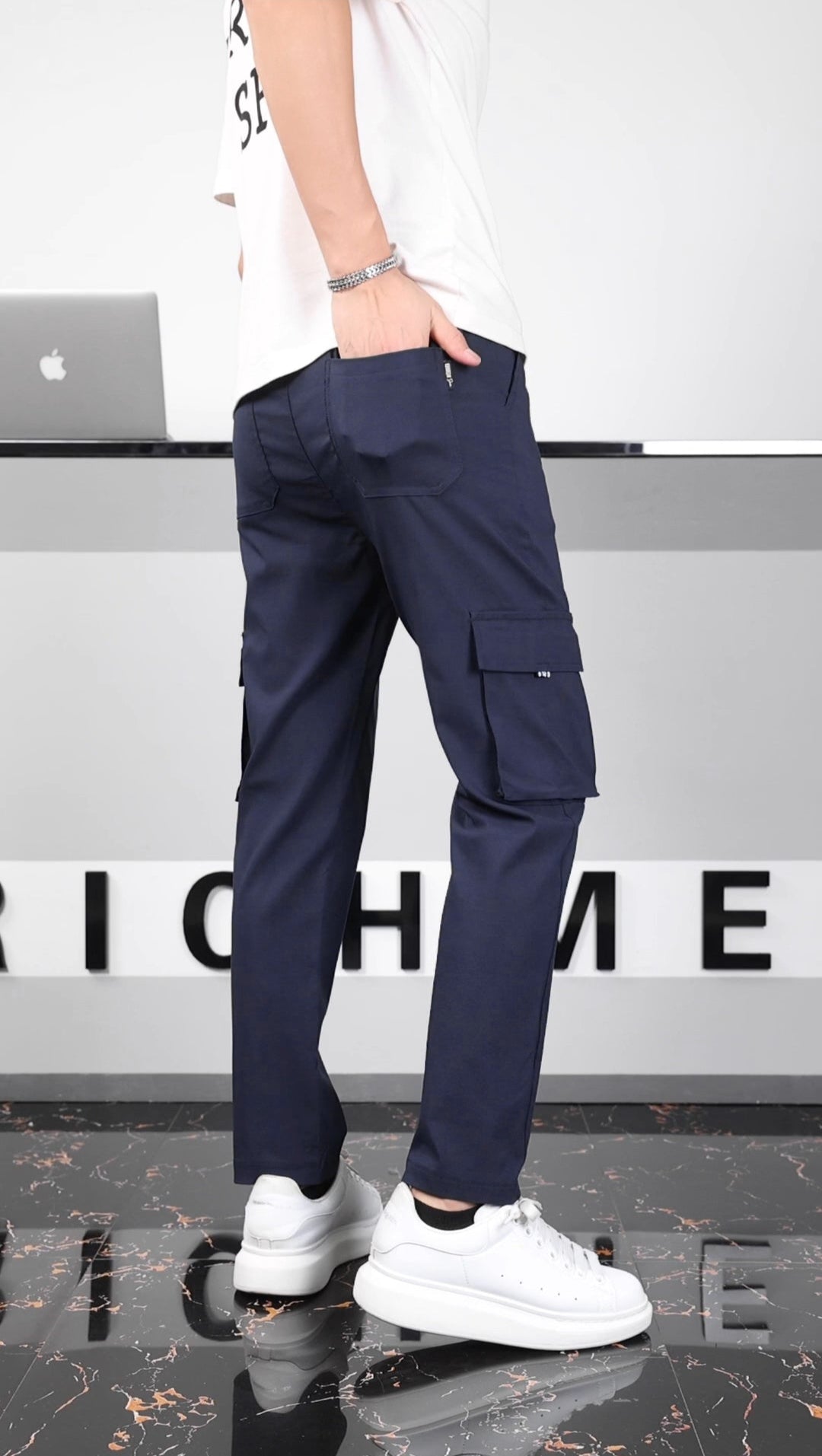 Premium Quality Navy Cargo Trousers