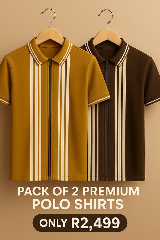 Pack Of 2 Striped Polo Shirt